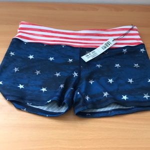 red white and blue shorts